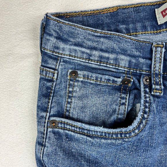 Levi's 510 Skinny Blue Jeans Size 16 Reg 28x30 Stretch Denim Adjustable Boys Kid - Picture 5 of 16